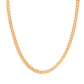 22k Yellow Gold Diamond Cut Cuban Link Chain measuring 7mm width x 24 inch length